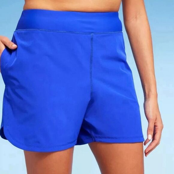 NWT Lands’ End Women’s Blue 3” Board/Swim Shorts Built in Liner - Size XS - Picture 1 of 9